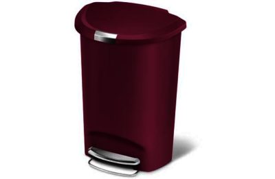 simplehuman 50 Litre Plastic Semi Round Pedal Bin - Fuchsia